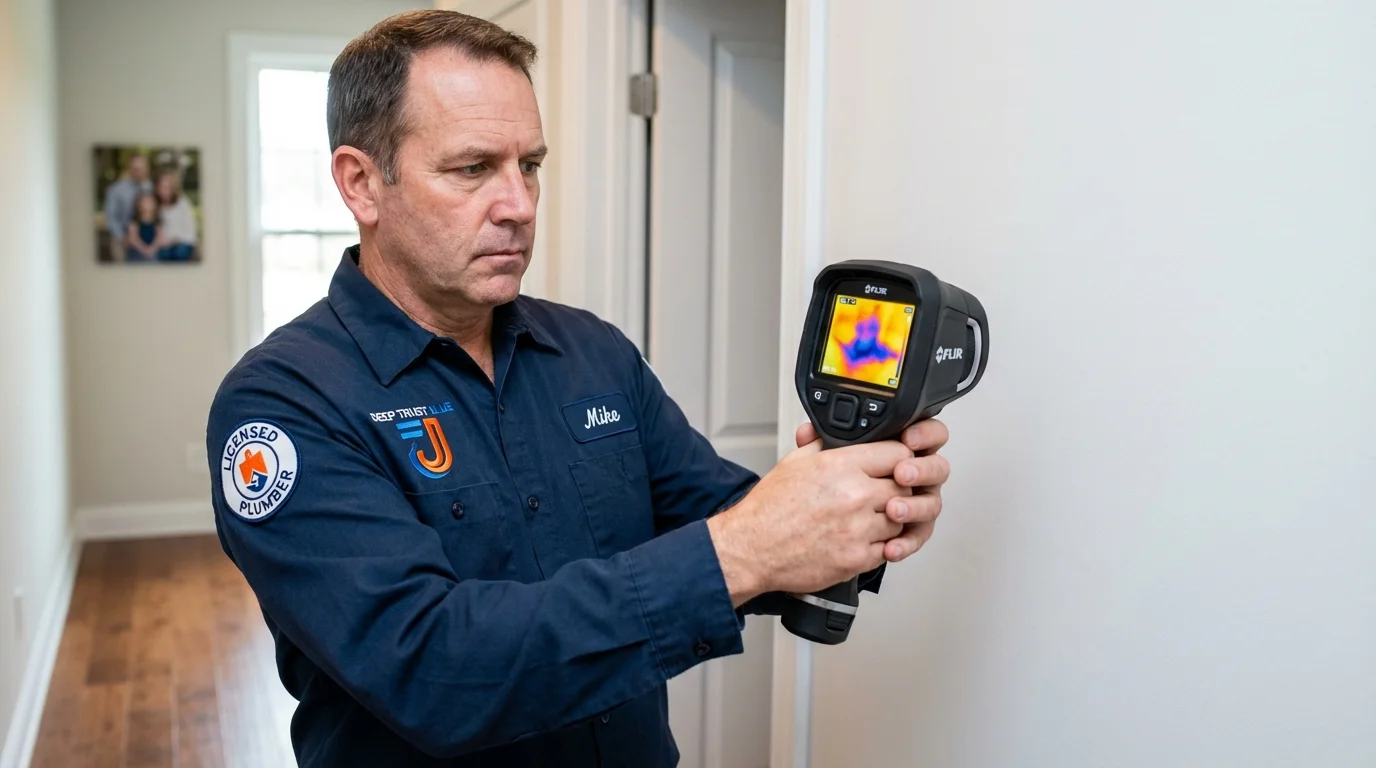 Thermal imaging leak detection by Johns Plumbing LLC in Dixfield